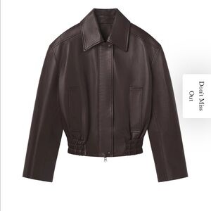 A.L.C. Rich Brown Otto Leather Jacket - Medium - NWT